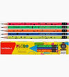 Nataraj Fluro Prints Bright Printed Pencils (Pack of 10) - Includes Sharpener & Eraser