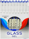 Flair Glass Gel Pen (Blue Ink, Pack of 10) – Smooth Flowing Waterproof Gel Pens with Transparent Barrel
