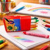 Faber-Castell Premium Triangular Wax Crayons (Pack of 15 Assorted Shades) – Ergonomic Non-Slip Grip Dots, Extra Smooth Laydown, Includes 4 Fluoro Colours and Sturdy Storage Case