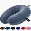 Intex Inflatable Neck Pillow | Soft Travel Air Pillow with Velvet Finish | Portable U-Shaped Pillow
