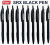 Flair SRX Retractable Ball Pen (Black Ink, Pack of 10) – Smooth Retractable Click Pen with Triangular Ergonomic Grip