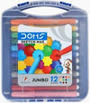 DOMS Sketch Max Jumbo Water Colour Pens (Pack of 12 Assorted Brilliant Shades) – Extra Thick $\varnothing$ 5mm Fiber Tip Sketch Markers Housed in a Rigid Plastic Carry Suitcase