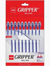Cello Gripper Ball Pen (Blue Ink, Pack of 10) – 0.5mm Swiss Tip Fine Writing Pen with Soft Elasto Grip